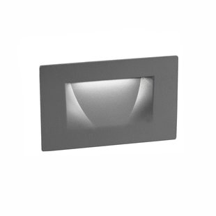 Nova Luce Krypton - inbouw wandverlichting - 11 x 6 x 7 cm - 3W LED incl. - IP54 - donkergrijs
