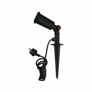 Faro Garten-4 - grondspot op piek - Ø 7,5 x 43,7 cm - IP44 - mat zwart