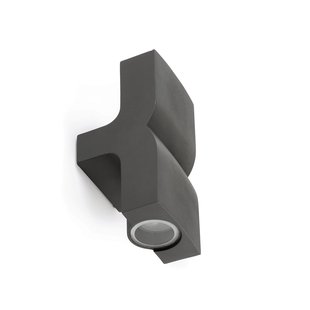 Faro Klamp - wandverlichting - 11,5 x 11 x 22,5 cm - IP44 - donkergrijs