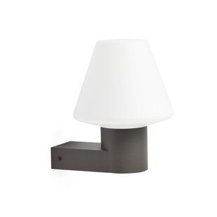 Faro Mistu - wandverlichting - 18 x 19 x 22 cm - IP44 - donkergrijs