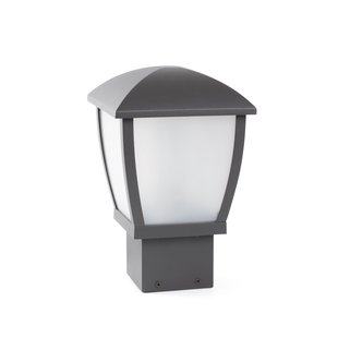 Faro Wilma - sokkellamp - 17 x 17 x 27 cm - IP44 - donkergrijs