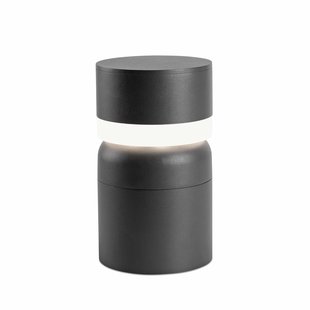 Faro Sete - tuinpaal - Ø 14,5 x 25 cm - 6W LED incl. - IP54 - donkergrijs