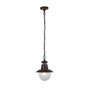 Searchlight Station - buiten hanglamp - Ø 21,5 x 86 cm - IP44 - verroest bruin