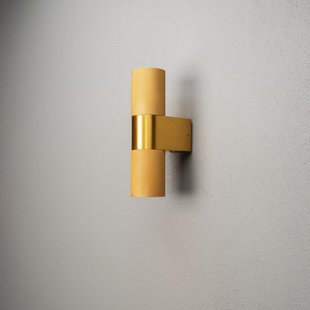 Konstsmide Temi Up/Down - buiten wandlamp - 6,5 x 11,5 x 23,5 cm - IP54 - goud