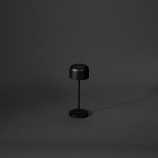 Konstsmide Lille mini - draadloze buiten tafellamp met laadstation - Ø7,5 x 20 cm - 2,5W dimbare LED incl. IP54 - zwart