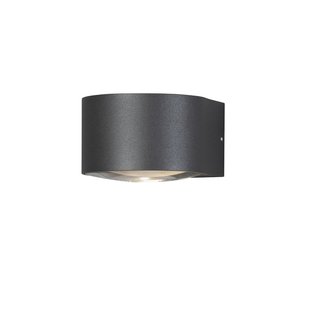 Konstsmide Gela Up/Down - buiten wandlamp - 11 x 15,5 x 6,5 cm - 12W LED incl. - IP54 - antraciet