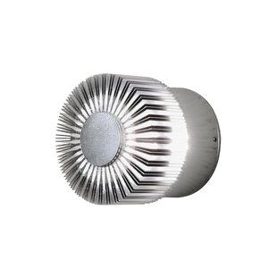 Konstsmide Monza - buiten wandlamp - Ø 9 x 8 cm - 3W LED incl. - IP54 - geanodiseerd zilver