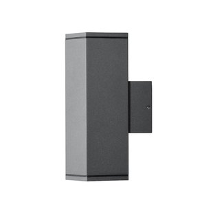 Konstsmide Monza Double Square - buiten wandlamp - 6,5 x 10 x 20 - IP44 - antraciet
