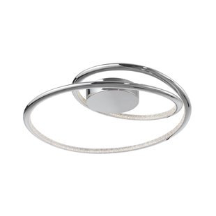 Nova Luce Plasencia - plafondverlichting - Ø 49,5 x 11,5 cm - 27W LED incl. - chroom