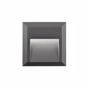 Nova Luce Pulsar - buiten wandverlichting - 12 x 3 x 12 cm - 2W LED incl. - IP54 - donkergrijs