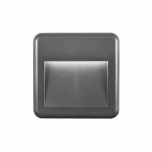 Nova Luce Pulsar - buiten wandverlichting - 14 x 3 x 14 cm - 4W LED incl. - IP54 - donkergrijs