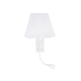 Nova Luce Valencia - wandverlichting met schakelaar - 25 x 21 x 40 cm - 3W LED incl. - wit
