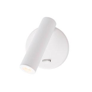Nova Luce Laredo - wandlamp met schakelaar - 9 x 11 x 11 cm - 3W LED incl. - wit