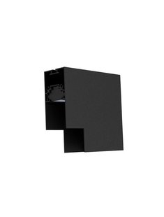 Nova Luce V-Connector voor magnetisch opbouw/pendel profiel - 10 x 3,9 x 7,5 cm - zwart