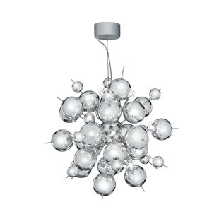 Searchlight Molecule - hanglamp - Ø 53 x 130 cm - chroom