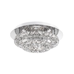 Nova Luce Quentin - plafondverlichting - Ø 40 x 15 cm - 28W LED incl. - chroom