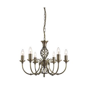 Searchlight Zanzibar - luster - Ø 51 x 92 cm - antiek messing