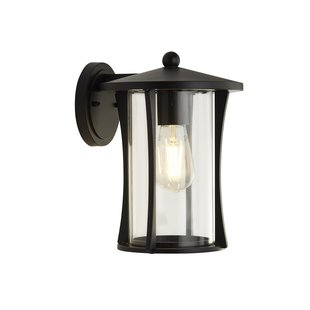 Searchlight Pagoda - buiten wandverlichting - 20 x 20 x 28 cm - IP44 - zwart