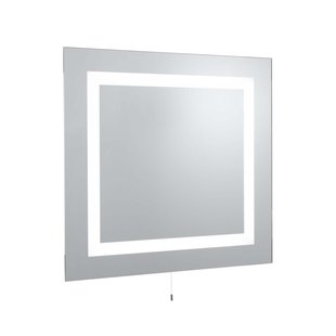 Searchlight Bathroom Mirrors - spiegel met verlichting - 70 x 65 cm - 10W LED incl. - IP44 - wit
