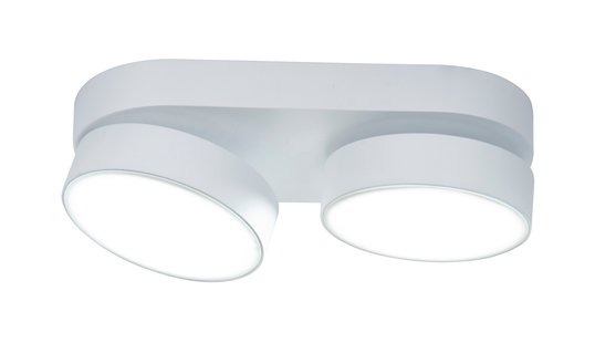 Lutec Stanos - opbouwspot 2L - slimme verlichting - Lutec Connect - 22 x 10 x 5,5 cm - 13,6W LED incl. - dimfunctie via app - 2700K-6500K - wit