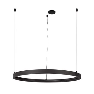 Nova Luce Loop 02 - rond magnetisch pendel profiel - Ø 120 x 120 cm - zwart
