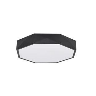 Nova Luce Eben - plafondverlichting - Ø 40 x 6 cm - 24W LED incl. - zand zwart en mat wit