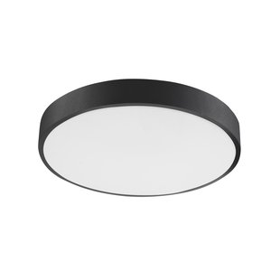 Nova Luce Hadon - plafondverlichting - Ø 40 x 5 cm - 24W LED incl. - zand zwart en mat wit