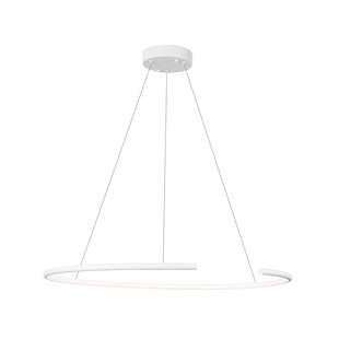 Nova Luce Breda - hanglamp - Ø 70 x 200 cm - 30W LED incl. - zandwit
