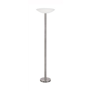 Nova Luce Rocco - staanlamp - Ø 45,5 x 181 cm - 30W dimbare LED incl. - satijn nikkel