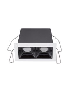 Nova Luce Akira - inbouwspot - 7,5 x 4,5 cm - 68 x 37 mm inbouwmaat - 5W LED incl. - zwart - warm wit