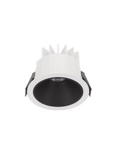 Nova Luce Brady - inbouwspot - Ø 10 x 7,5 cm - Ø 90 mm inbouwmaat - 10W LED incl. - IP67- wit met zwart