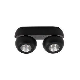 Nova Luce Gon - opbouwspot 2L - 25 x 11 x 9 cm - 2 x 5W LED incl. - zandzwart
