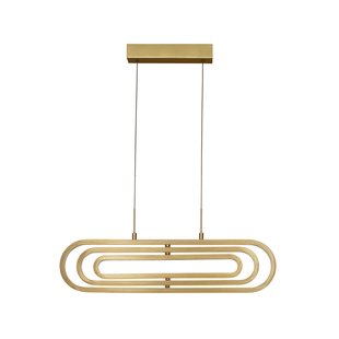 Nova Luce Arte - hanglamp - 64 x 44 x 120 cm - 50W dimbare LED incl. - goud