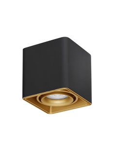 Nova Luce Nami - opbouwspot - 11 x 11 x 10 cm - zwart en goud