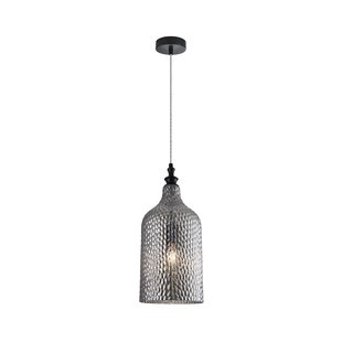 Nova Luce Marou - hanglamp - Ø 19,5 x 120 cm - glimmend grijs en mat zwart