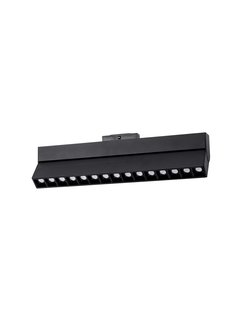 Nova Luce Buxton L - armatuur voor magnetisch railsysteem - 40,7 x 3,4 x 11,6 cm - 22W dimbare LED incl. - kantelbaar - zandzwart