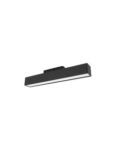 Nova Luce Buxton L - magnetisch railsysteem armatuur - 26,9 x 3,5 x 5,2 - 22W dimbare LED incl. - warm witte lichtkleur - zwart