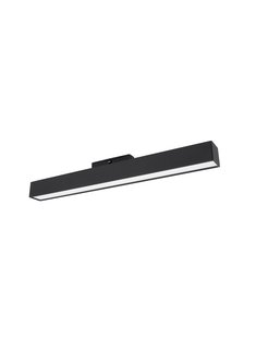 Nova Luce Buxton L - magnetisch railsysteem armatuur - 40,2 x 3,5 x 5,2 - 22W dimbare LED incl. - warm witte lichtkleur - zwart