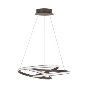 Nova Luce Menton - hanglamp - Ø 52 x 120 cm - 43W dimbare LED incl. - koffie