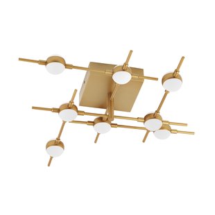 Nova Luce Atomo - plafondverlichting - 51 x 51 x 14 cm - 8 x 2,4W LED incl. - goud