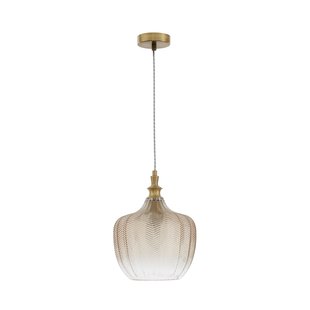 Nova Luce Loni - hanglamp - Ø 24 x 120 cm - champagne