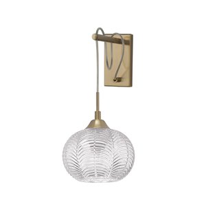 Nova Luce Vario - wandverlichting - 19 x 13,5 x 40 cm - satijn goud en transparant