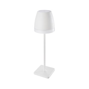 Nova Luce Colt - buiten tafellamp op batterijen - Ø 11 x 38 cm - 1W dimbare LED incl. - IP44 - zandwit