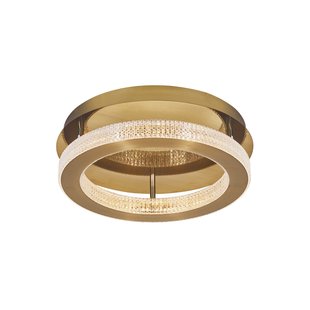 Nova Luce Fiore - plafondverlichting - Ø 40 x 12 cm - 40W dimbare LED incl. - antiek goud messing