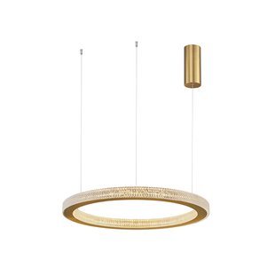 Nova Luce Fiore - hanglamp - Ø 60 x 120 cm - 60W dimbare LED incl. - antiek goud messing