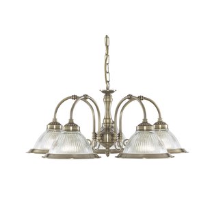 Searchlight American Diner - hanglamp - Ø 62 x 82 cm - antiek messing