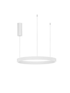 Nova Luce Elowen - hanglamp - Ø 60 x 150 cm - 60W dimbare LED incl. - wit