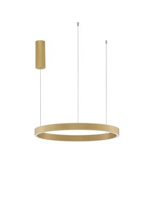 Nova Luce Elowen - hanglamp - Ø 60 x 150 cm - 60W dimbare LED incl. - goud