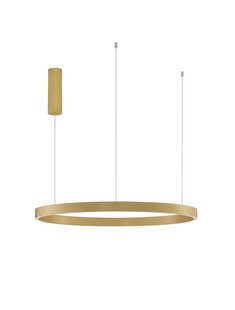 Nova Luce Elowen - hanglamp - Ø 80 x 150 cm - 77W dimbare LED incl. - goud
