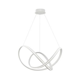 Nova Luce Apus - hanglamp - Ø 70 x 120 cm - 50W dimbare LED incl. - zandwit